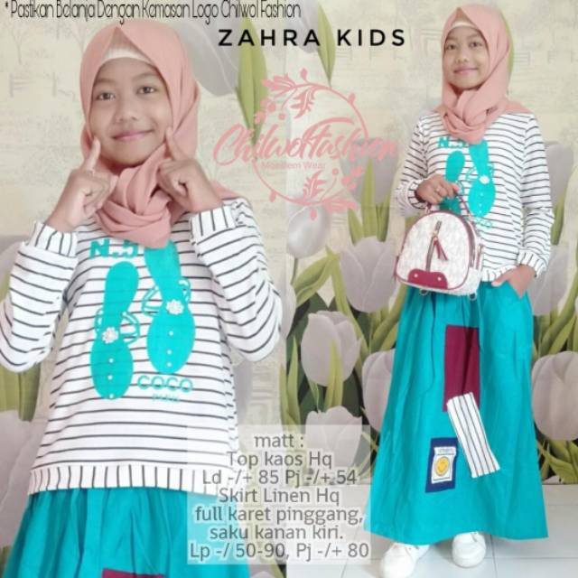 Zahra kids set rok cewek