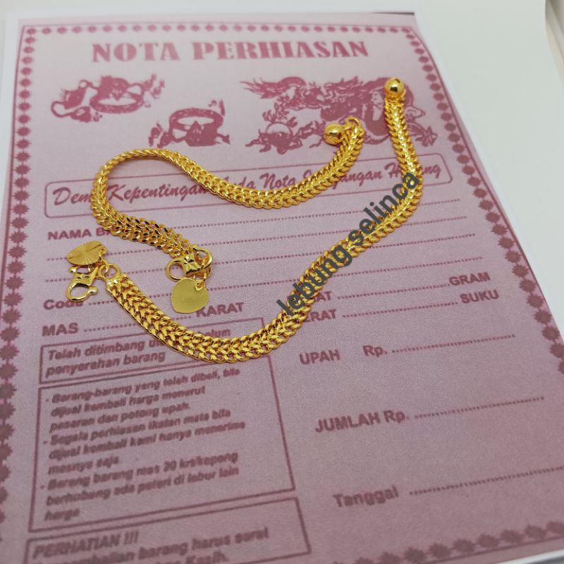 gelang tikar terbuat dari koin asli edisi 1991-1994 tidak mudah luntur