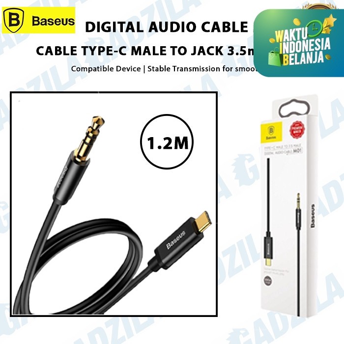 RP502 BASEUS YIVEN M01 TYPE C MALE TO JACK 3.5MM MALE AUDIO CABLE SPEAKER