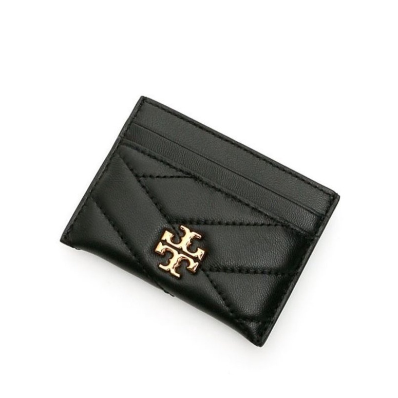 Tory Burch Card Case Kira Chevron Card Holder Black