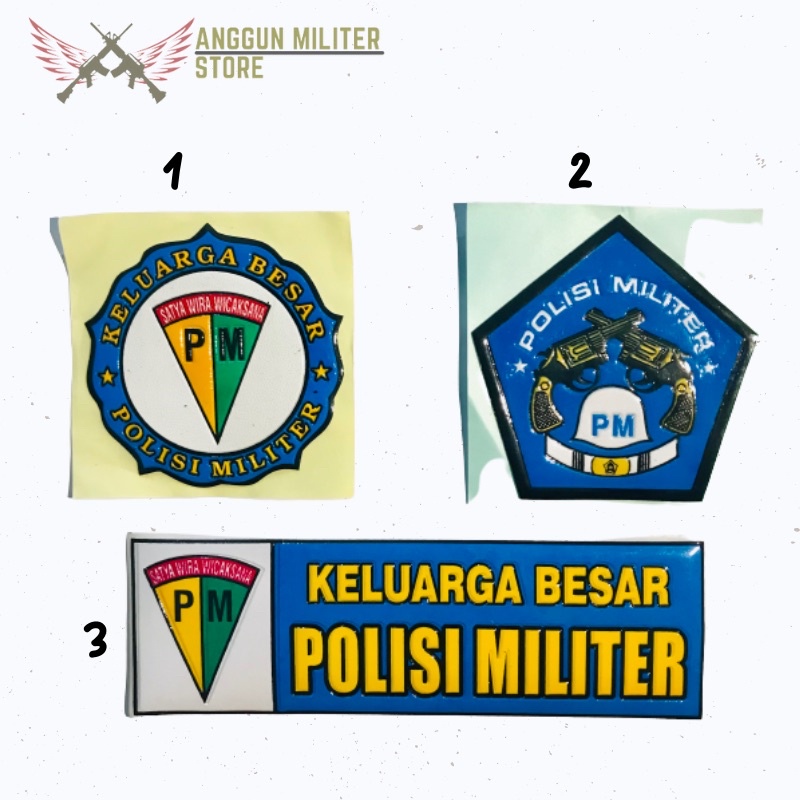 Stiker Embos Polisi Militer / Stiker Polisi Militer /Stiker keluarga besar Polisi Militer// stiker p