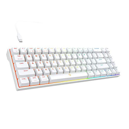 Keyboard Gaming Mechanical Ducky One 2 Mini RGB Pure White -Red Switch