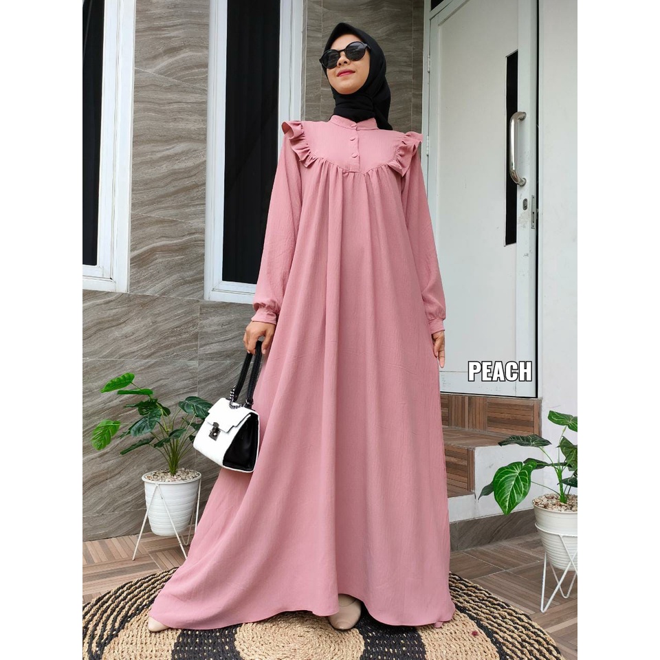 Best Seller Gamis Crinkle Airflow Maudya terlaris Premium SERI 2