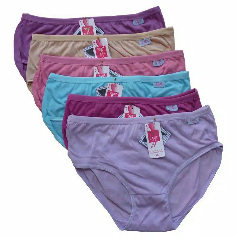 3pcs CELANA DALAM WANITA MEREK ESSE UNDERWARE Uk M, L,XL, XXL,XXXL