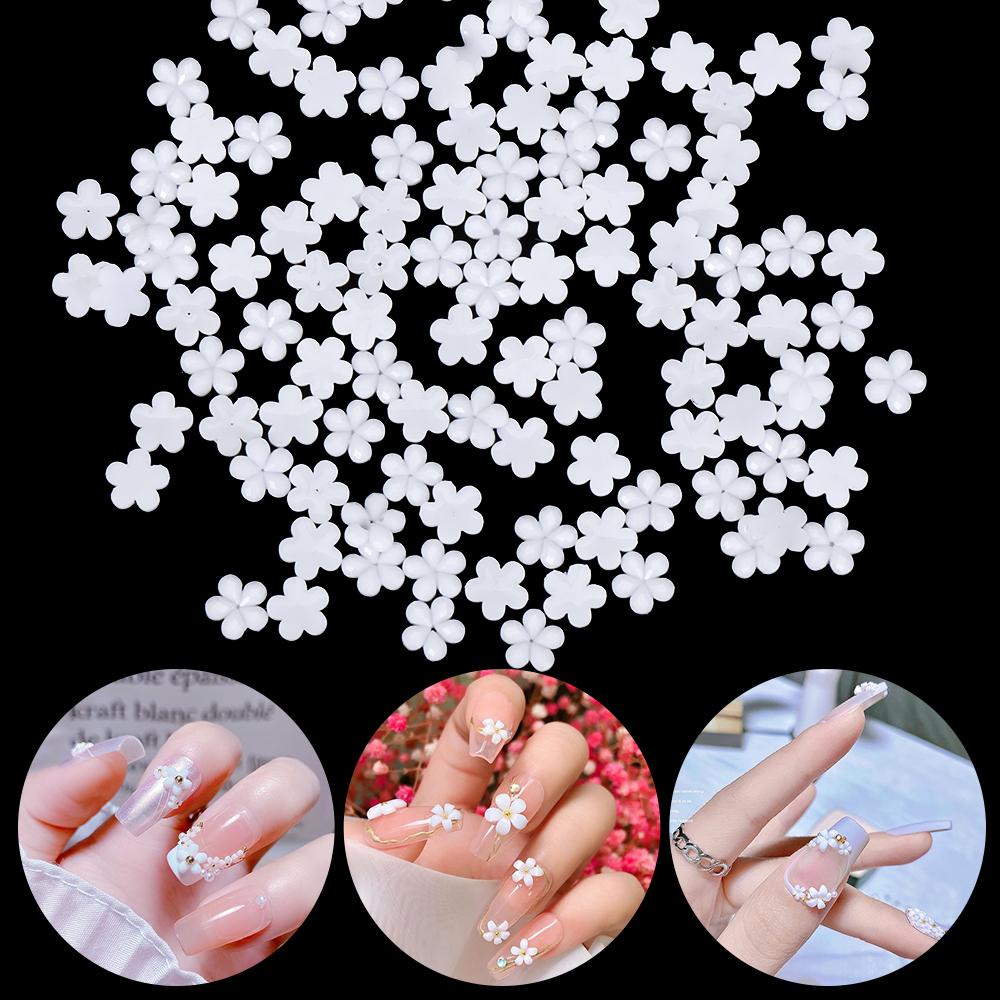 Suyo 100/500pcs Bahan Dekorasi Nail Art Paket Dekorasi Flower Nail Beauty