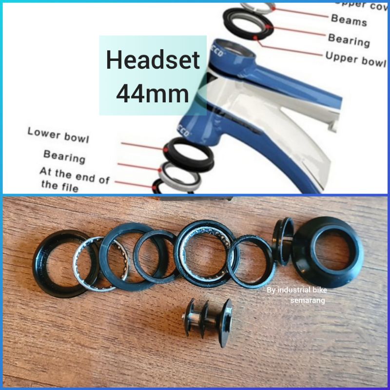 Kualitas Bagus Headset Sepeda 44mm Size Diameter 44 mm Gotri Pelor Head Set Full Oversize Ovs Merk Trex Kom Garpu Fork Speda Mtb Balap Roadbike