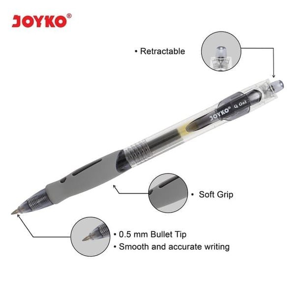 

Special Joyko Gel Pen Pulpen Pena GP-265 Q Gel 0.5 mm Klik 12 Pcs Lusin Ori Terbaru