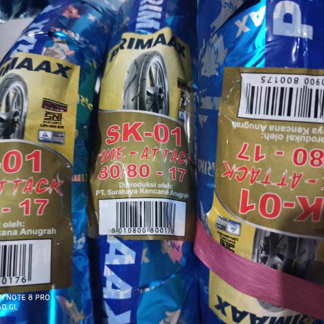 Ban Primax SK01 medium ukuran 90/80 dan 80/80 Ring 17 1 set