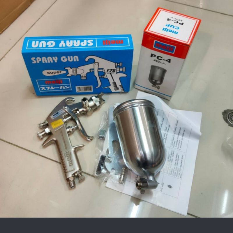 spray gun meiji f75g taiwan tabung atas spray gun spet cat semprot kompresor meiji f75 g