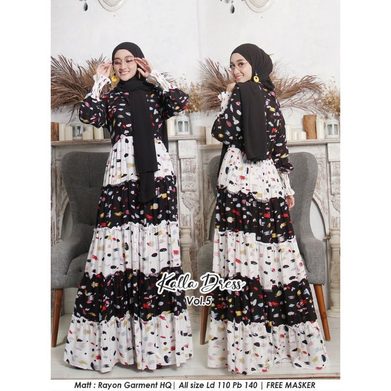 Gamis Cantik Remaja  Homedress Kekinian  Motif Bunga Premium