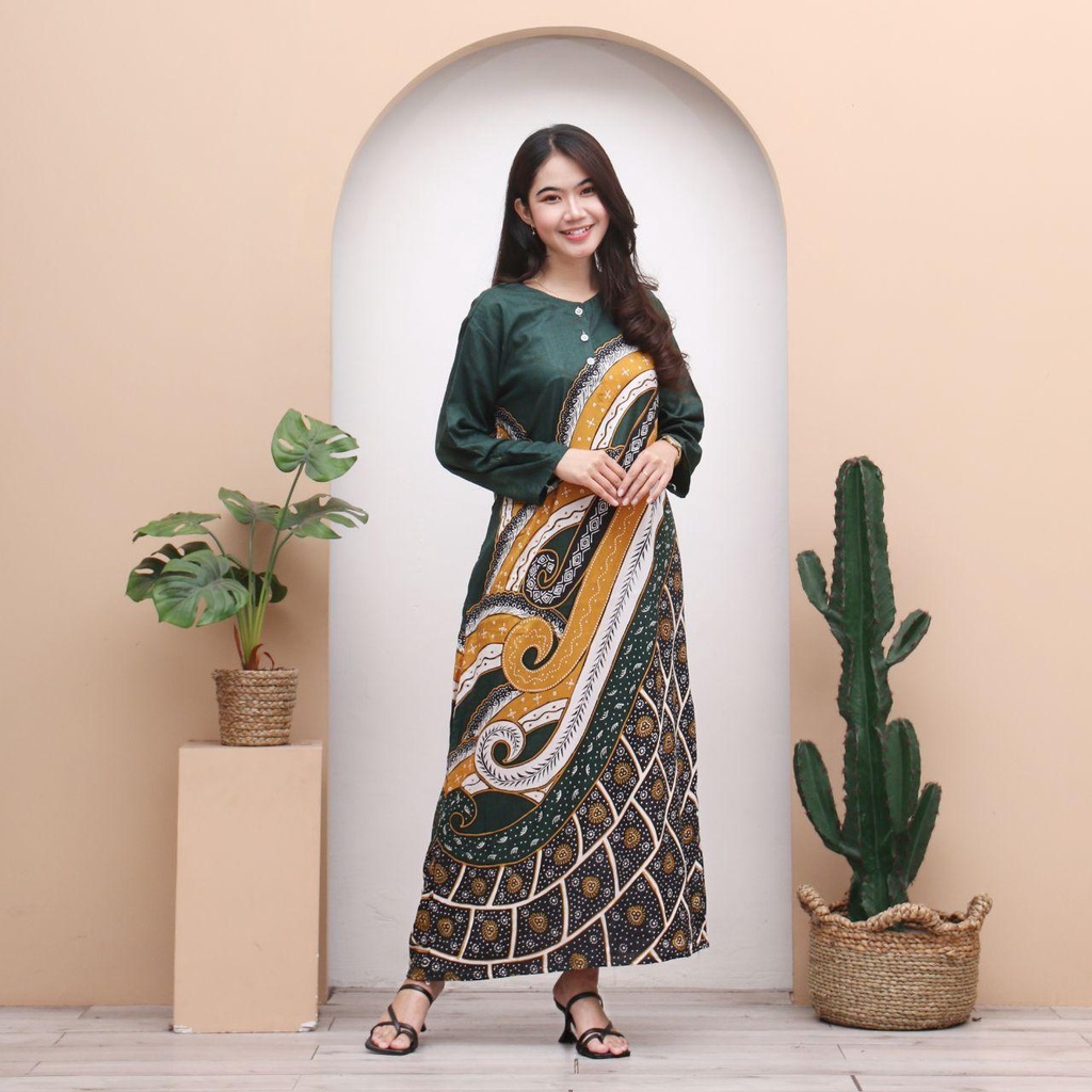 Longdres Batik AMSA Daster Panjang Busui Batik Terbaru By GrosirDaster