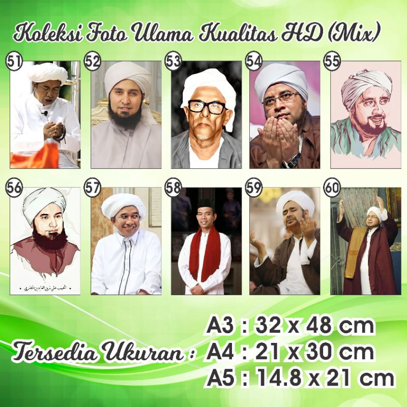 POSTER FOTO ULAMA/HABAIB KUALITAS HD