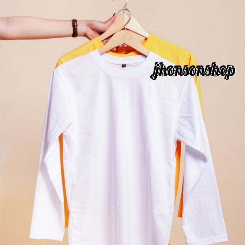 kaos polos lengan panjang dewasa.COTTON COMBET. L. XL. XXL. 3XL
