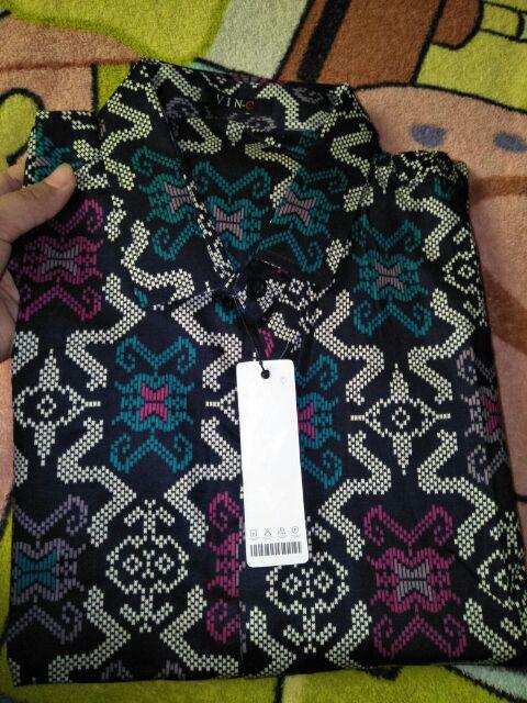 Brotherrocks Kemeja Batik Pria Torpedo Hitam