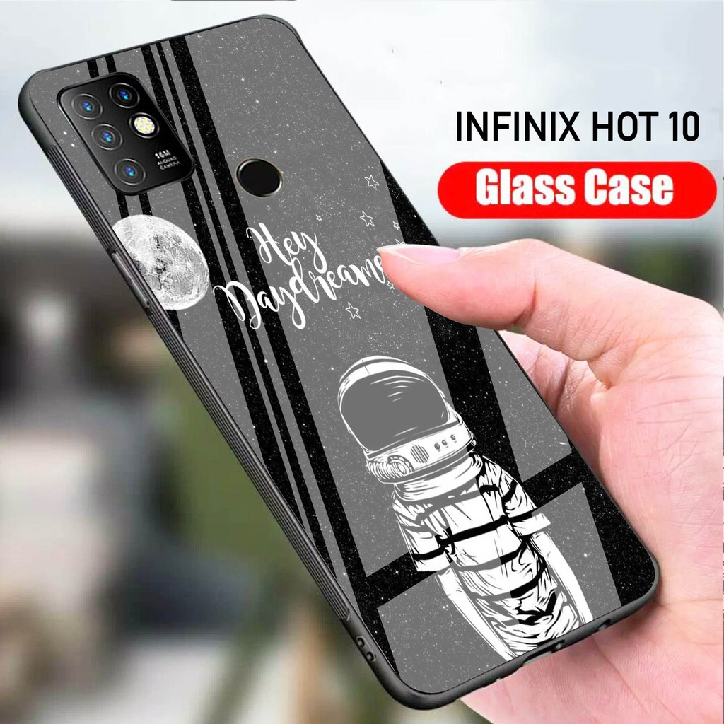 Case Infinix Hot 10  (Softcase Glass Kaca) Infinix Hot 10 (Case Hp) Infinix Hot 10 (S60)