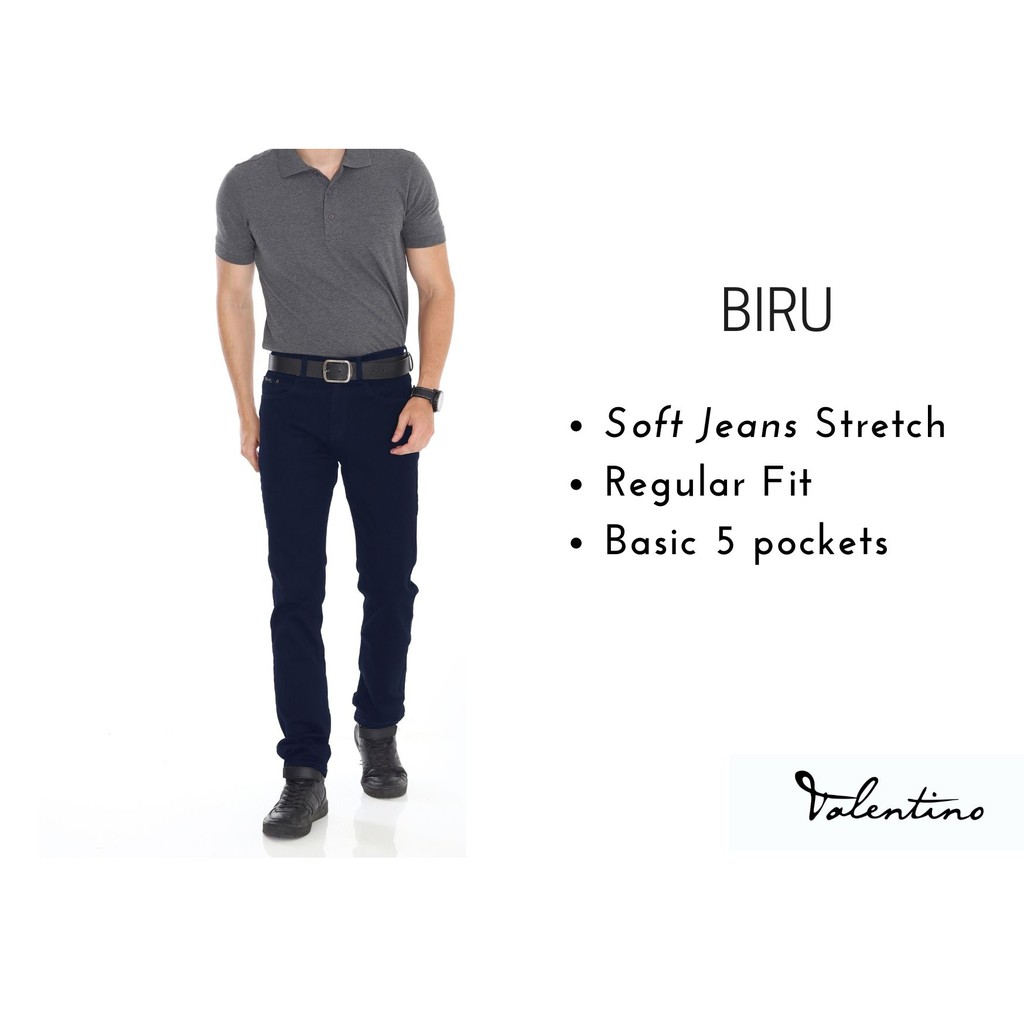 Valentino Jeans Soft Jeans Stretch Celana Panjang Pria