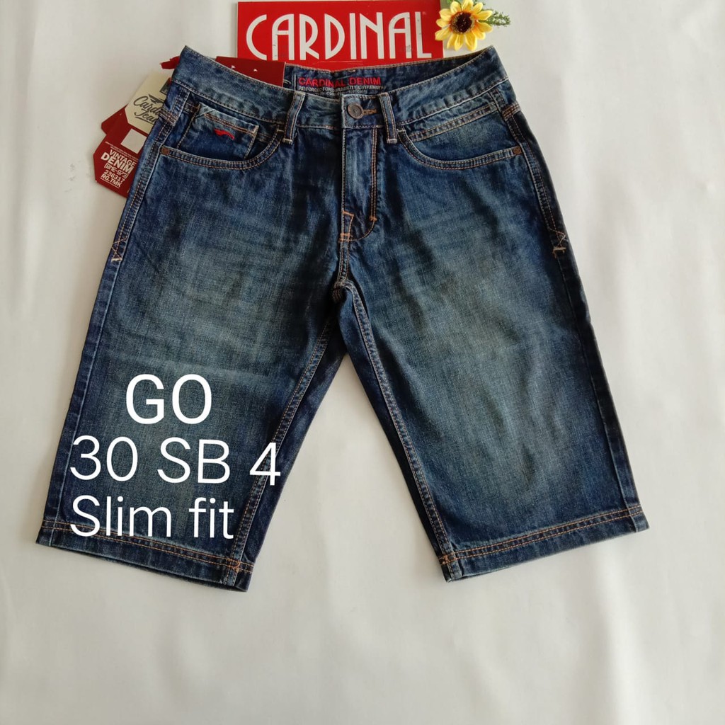 gof 30-CBV CARDINAL JEANS Celana Pria Celana Pendek Bermuda Casual Sobek Slimfit Reguler Fit Reguler