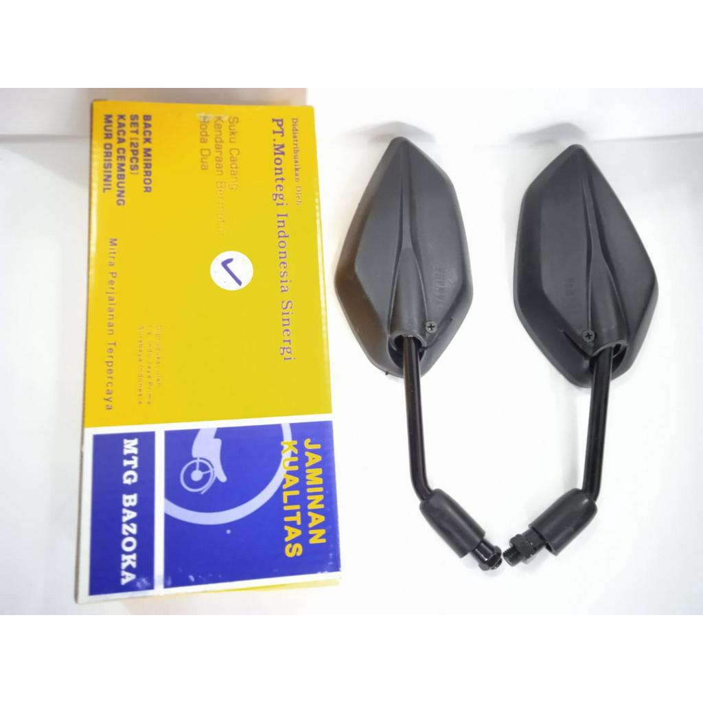 SPION STANDAR YAMAHA JUPITER NMAX VEGA VIXION MIO DLL / SPION STANDART SEMUA MOTOR YAMAHA HARGA SEPASANG KIRI KANAN MERK MONTEGI KACA CEMBUNG ORI