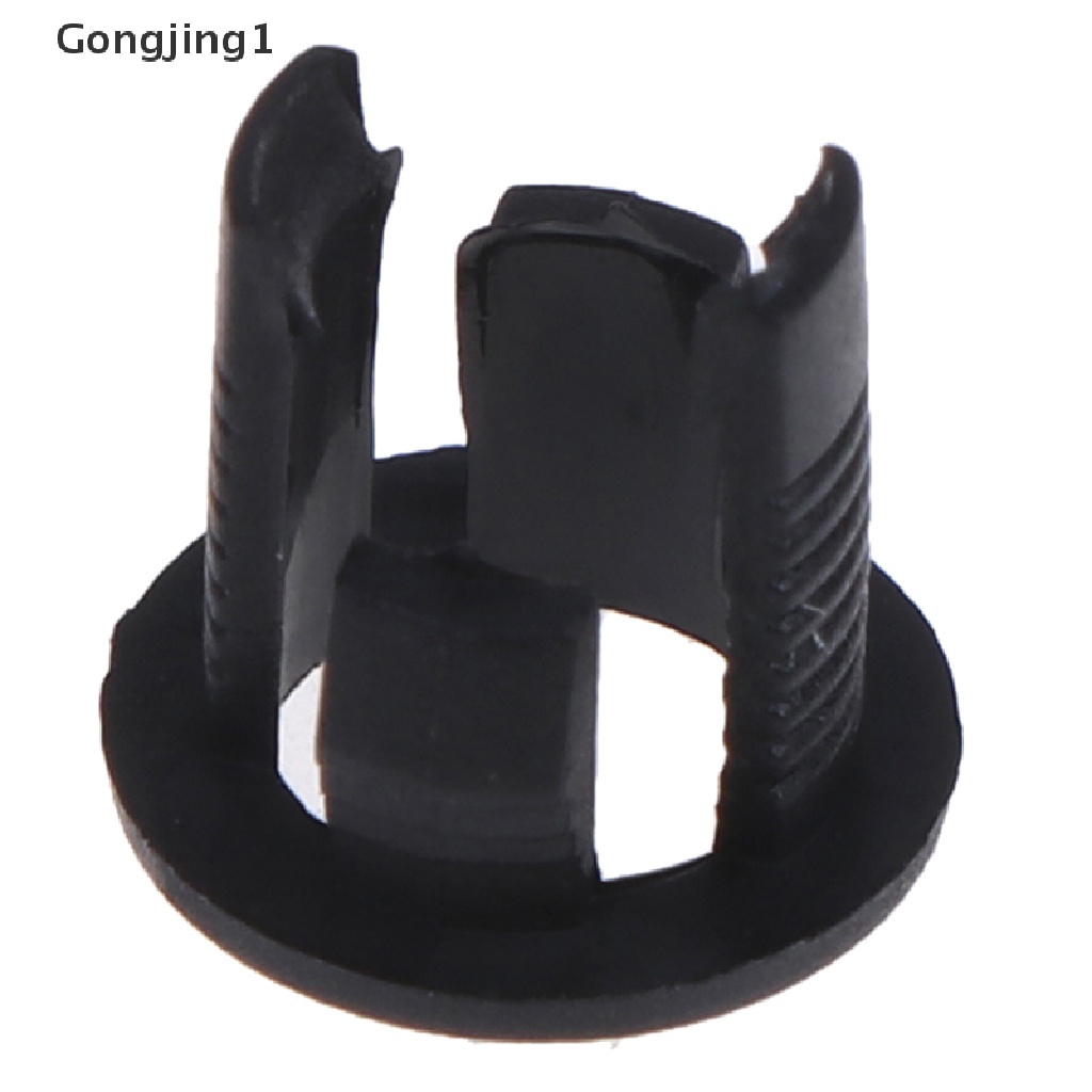 Gongjing1 50Pcs Klip Holder Lampu LED Bahan Plastik Ukuran 3mm / 5mm Warna Hitam