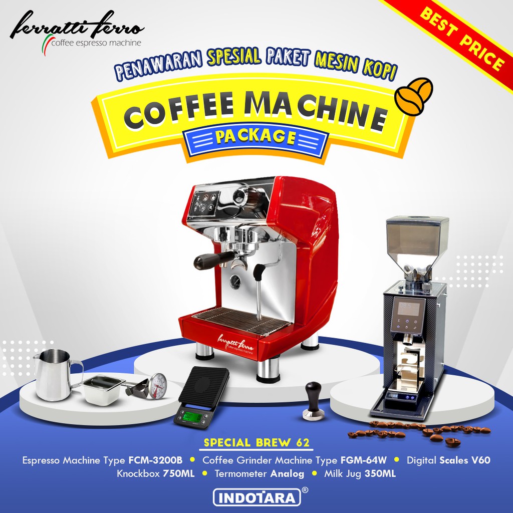 Paket mesin kopi Espresso Special Brew 61 - 62 - 63