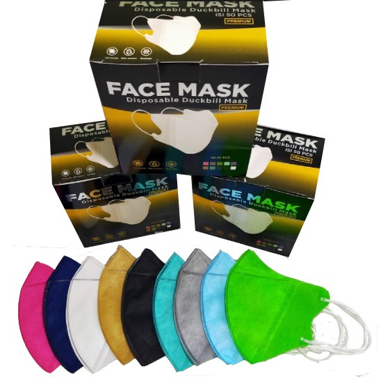 MASKER DUCKBILL ALKINDO EMBOS ADA GARIS TENGAH  DISPOSIBLE FACEMASK UTAMA SURGICAL FACEMASK