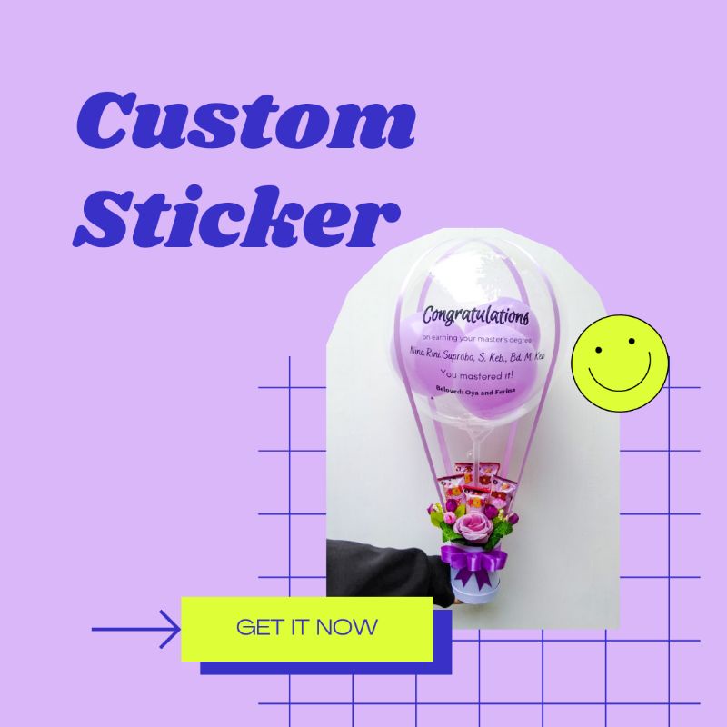 [Custom Sticker] untuk stiker balon PVC bening