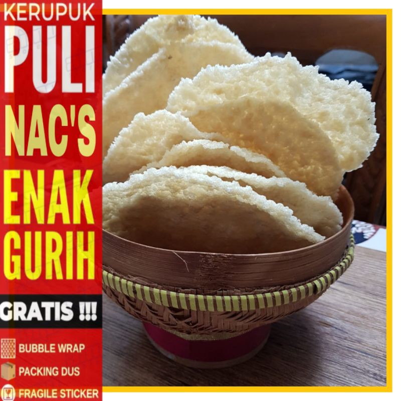 

Kerupuk Puli Bawang Kerupuk mentah Ukuran sedang Enak Renyah