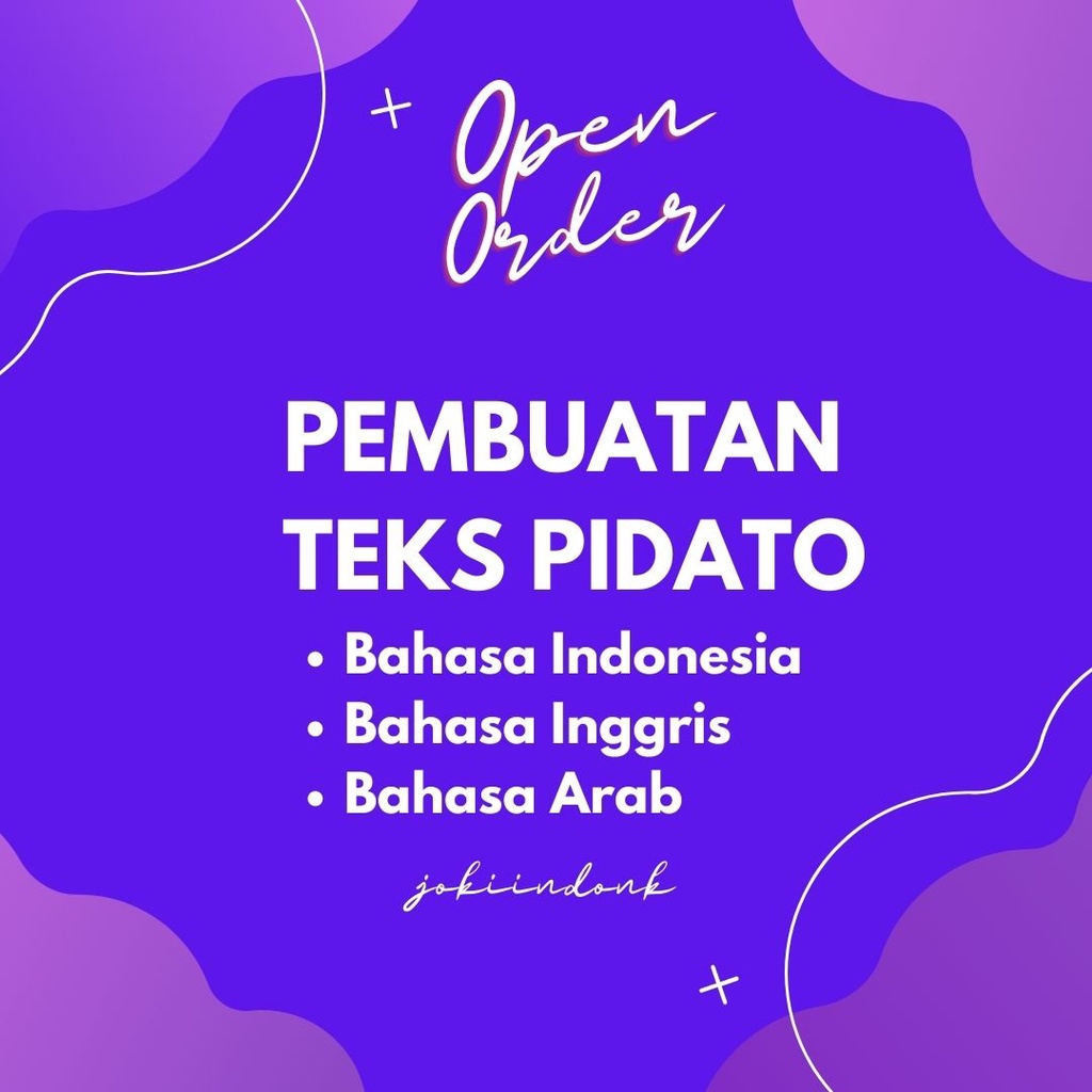 Jasa Pidato Bahasa Inggris Indonesia dan Arab (Pembuatan teks atau script)
