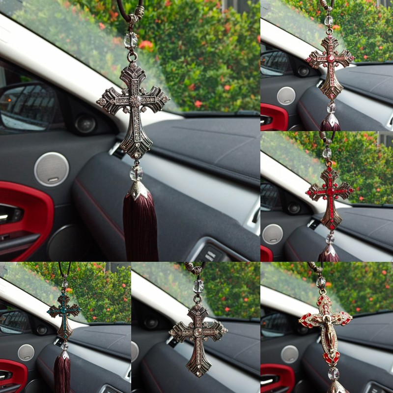 Gantungan Spion Mobil SALIB DIAMOND Christian Cross