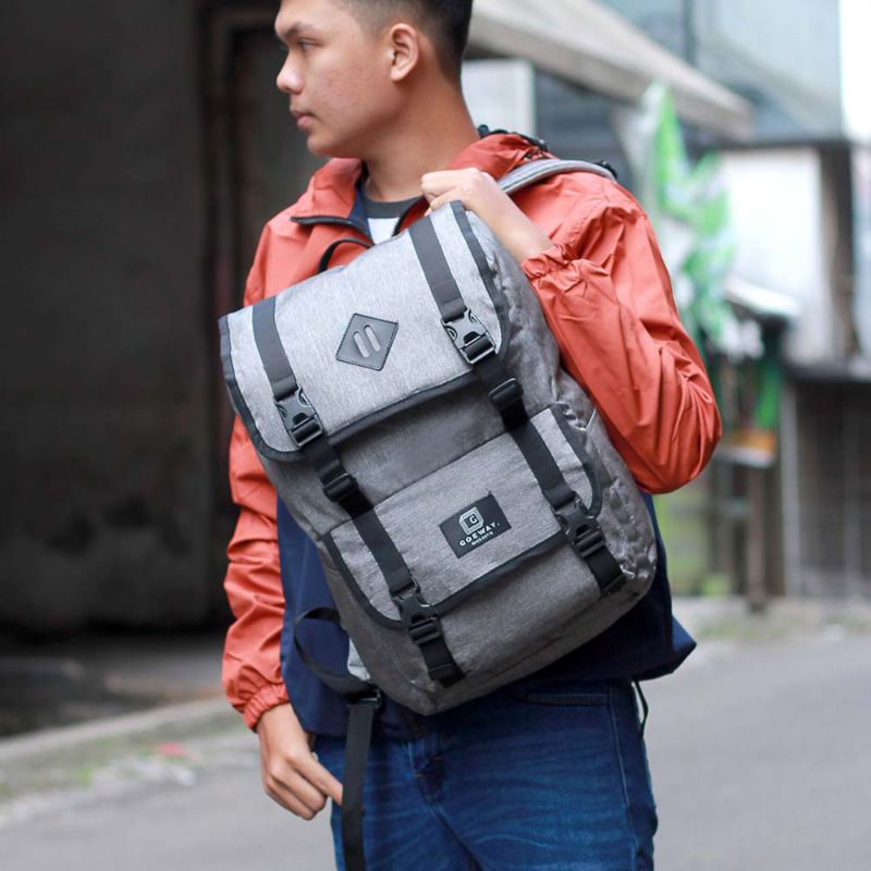 Tas Ransel Punggung Pria Kanvas Session Goeway Backpack Vintage Traveling Canvas Premium Original
