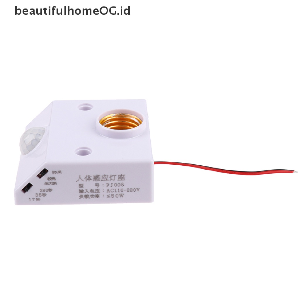 Socket holder Lampu Bohlam AC 90V-250V Dengan sensor Gerak PIR