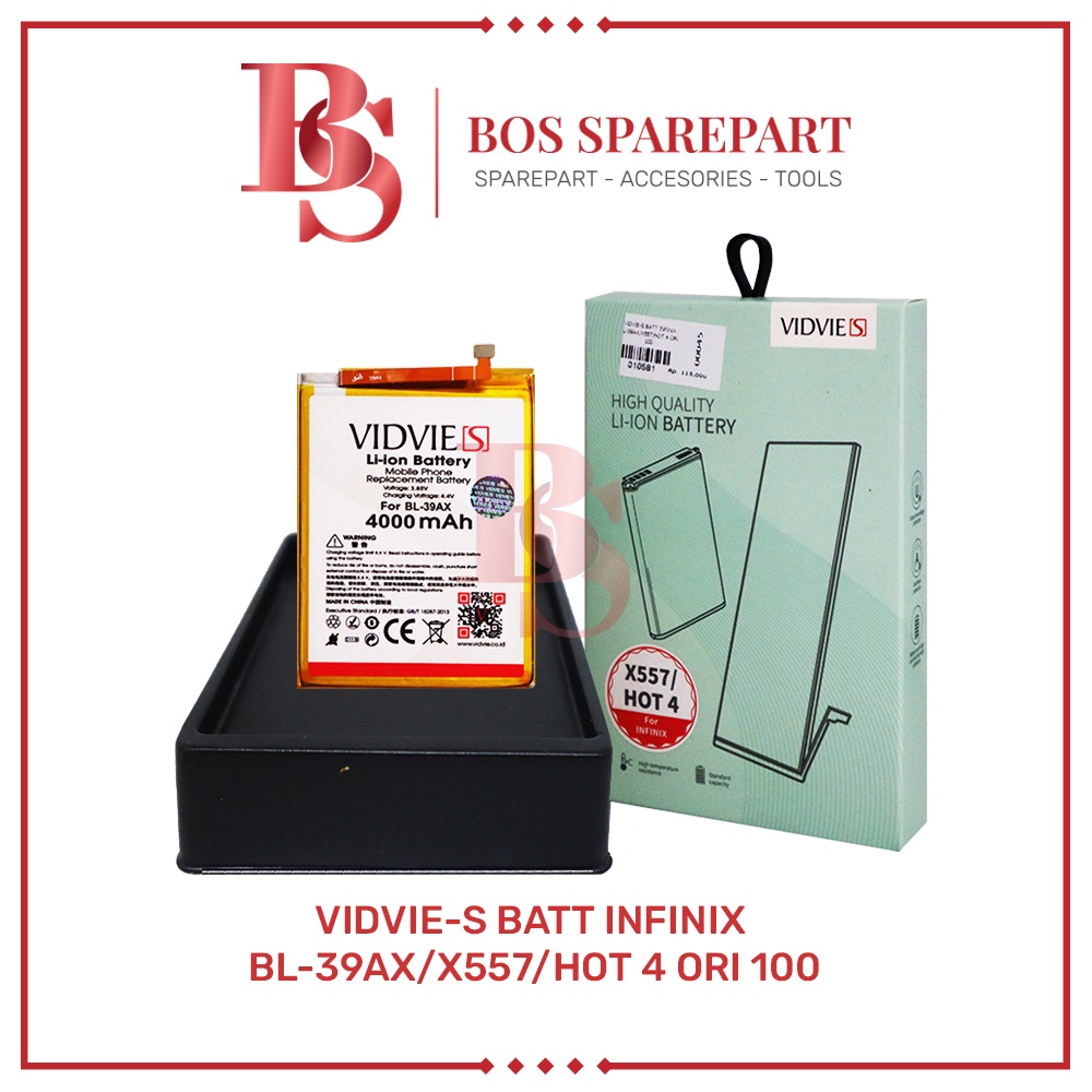 VIDVIE-S BATERAI INFINIX BL-39AX / X557 / HOT 4 ORIGINAL 100 / BATTERY / BATRE