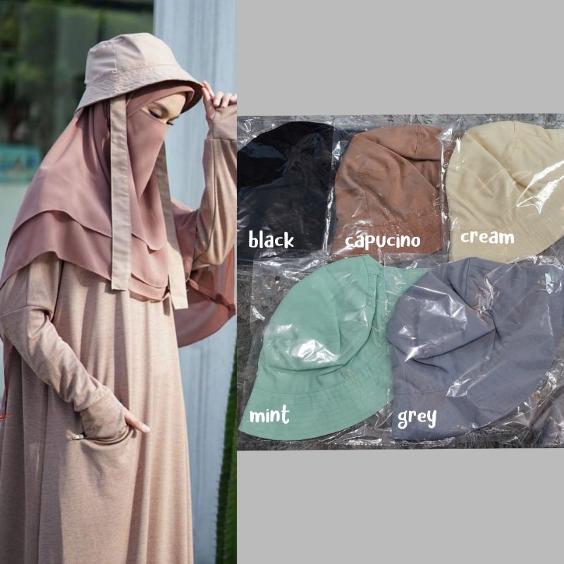 topi kupluk / bucket hats viral / topi muslimah