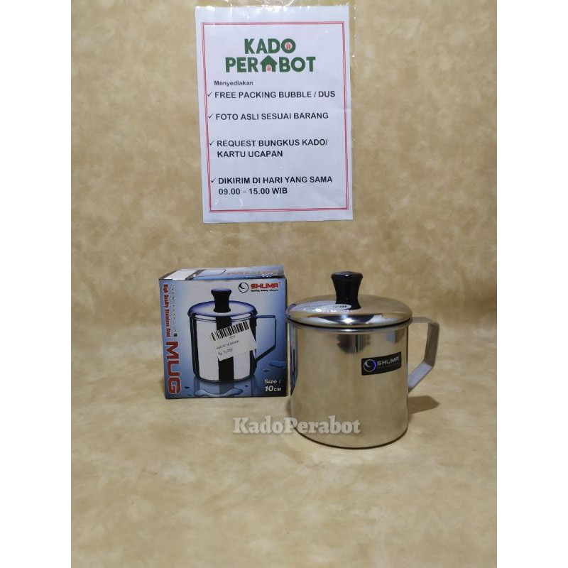 mug St 10cm SHUMA - cuntang premium tebal - gelas kopi stainless tebal