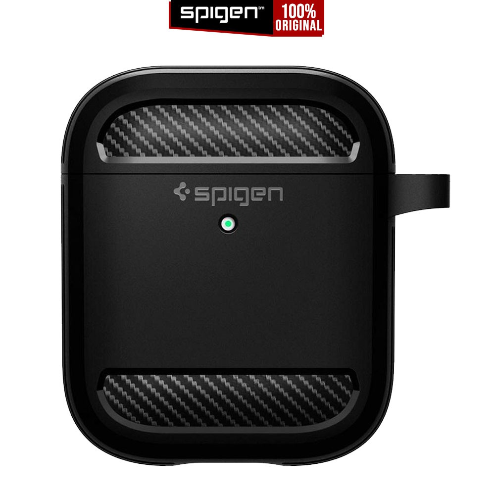 

Case Airpods 2 / 1 Spigen Rugged Armor Carbon Fiber Softcase Slim Casing