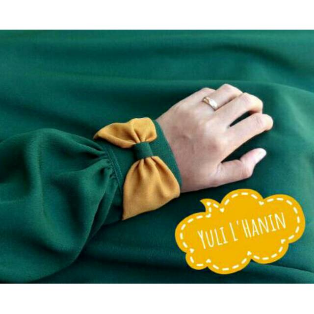 Gamis wollycrepe caltri manset pita