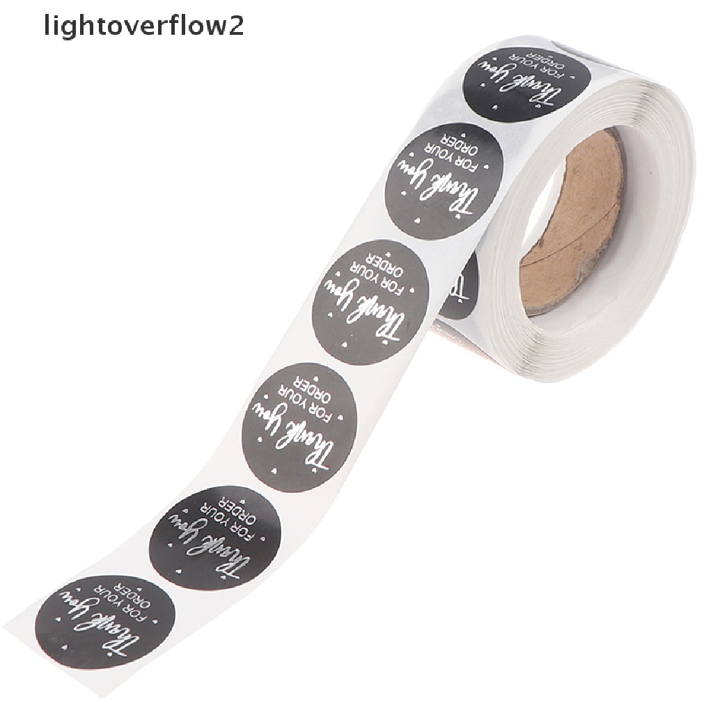 (lightoverflow2) 500pcs / roll Stiker Label Tulisan Thank You Untuk Dekorasi Scrapbook / Cupcake