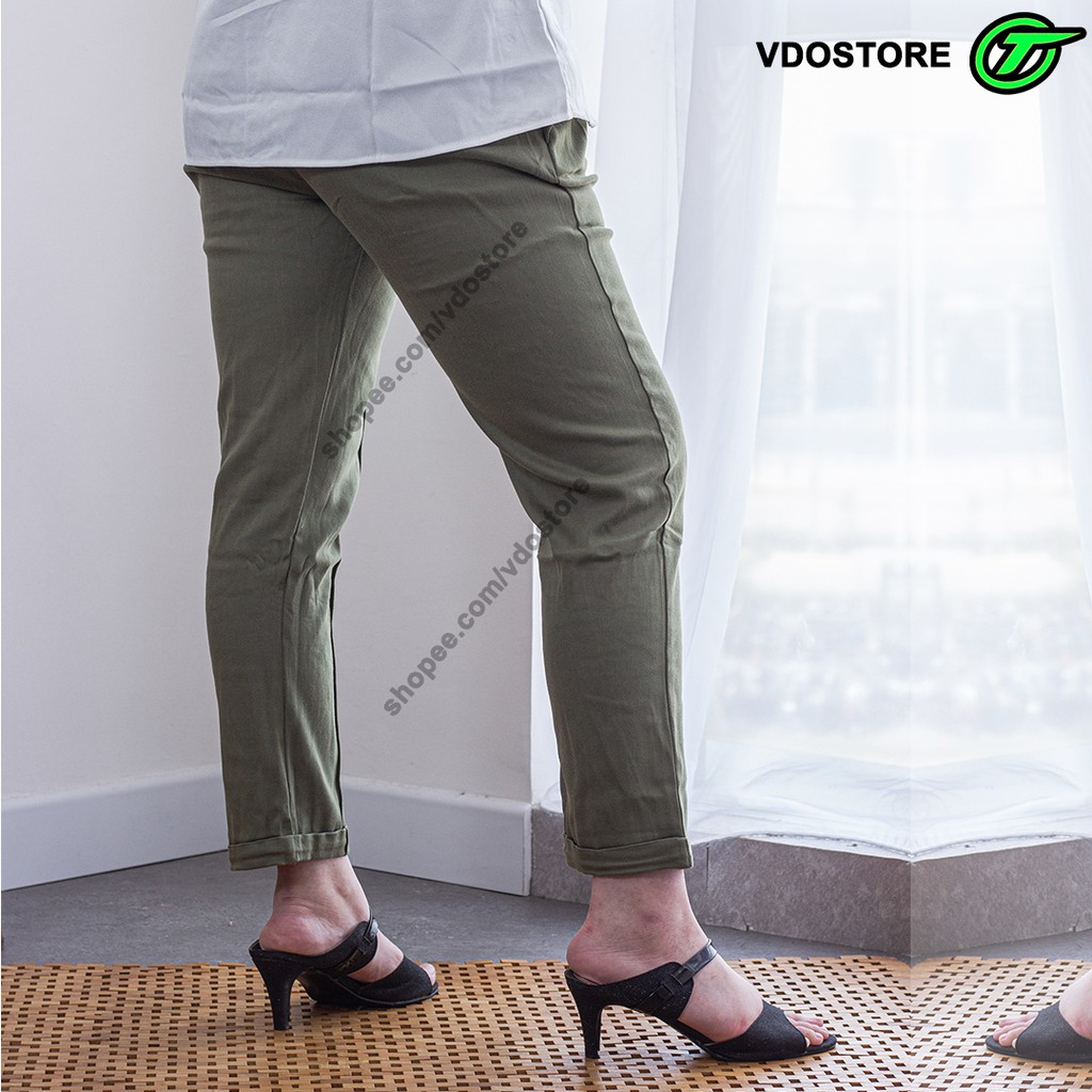 CELANA JOGGER WANITA  STRETCH KATUN TWILL BAGGY PANTS PREMIUM JOGER BAGY CEWEK KARET PINGGANG