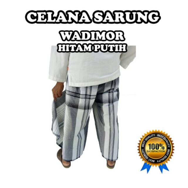 Celana Sarung Dewasa Wadimor Hitam Putih