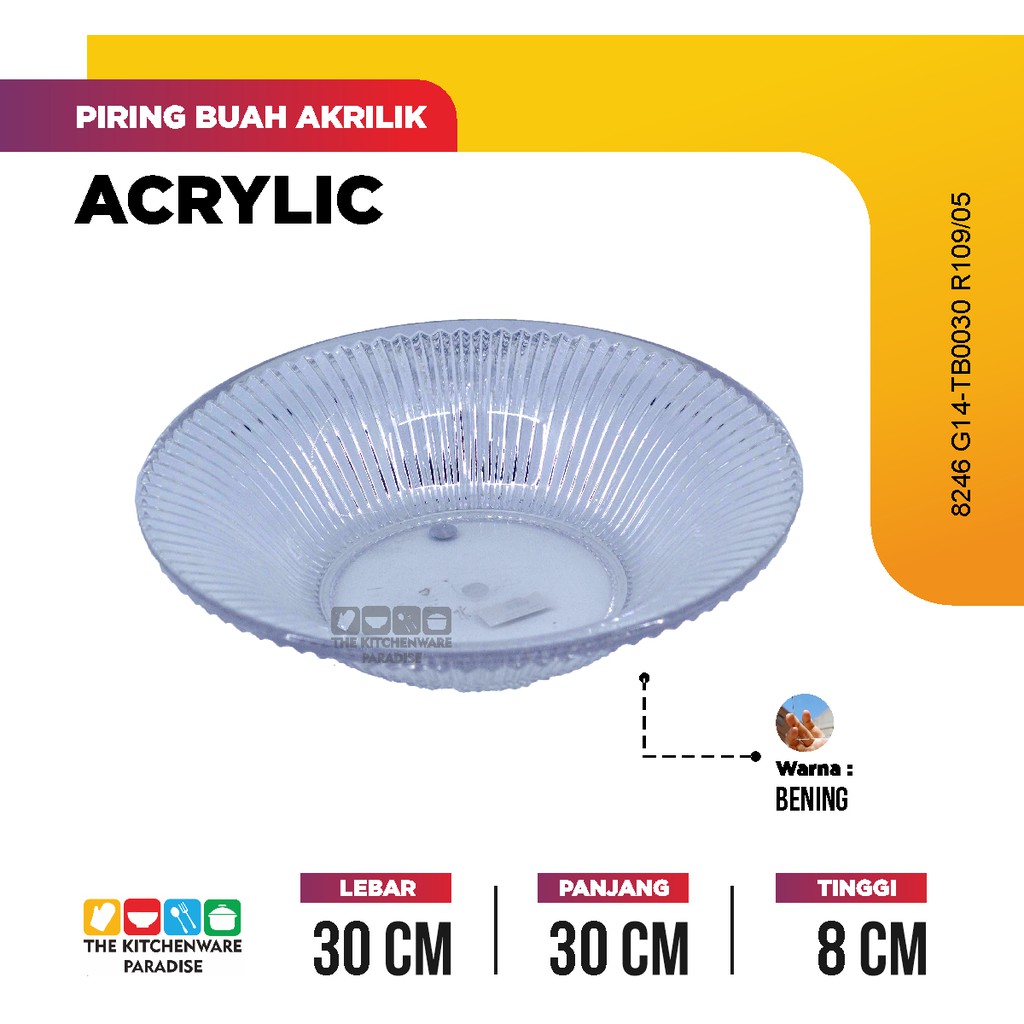 PIRING BUAH AKRILIK BULAT DIAMETER 30 CM