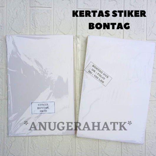 

(25 PCS) Kertas Sticker HVS BONTAK Stiker Bontax Doff Camel Ori F4 Laser Inkjet