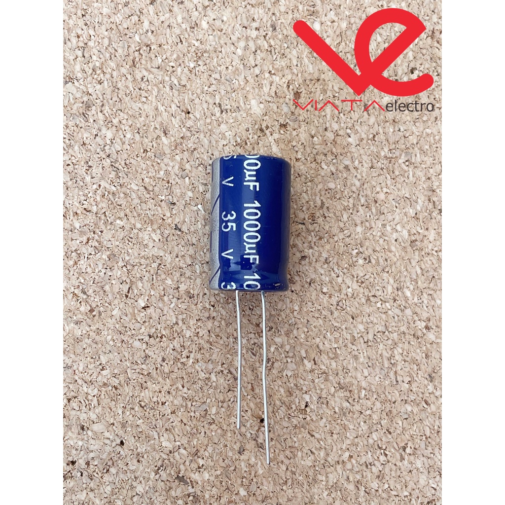 KAPASITOR ELCO 1000UF 35V (1 BUAH) KAPASITOR CAPACITOR ELKO KAPASITOR 1000 UF 35 V