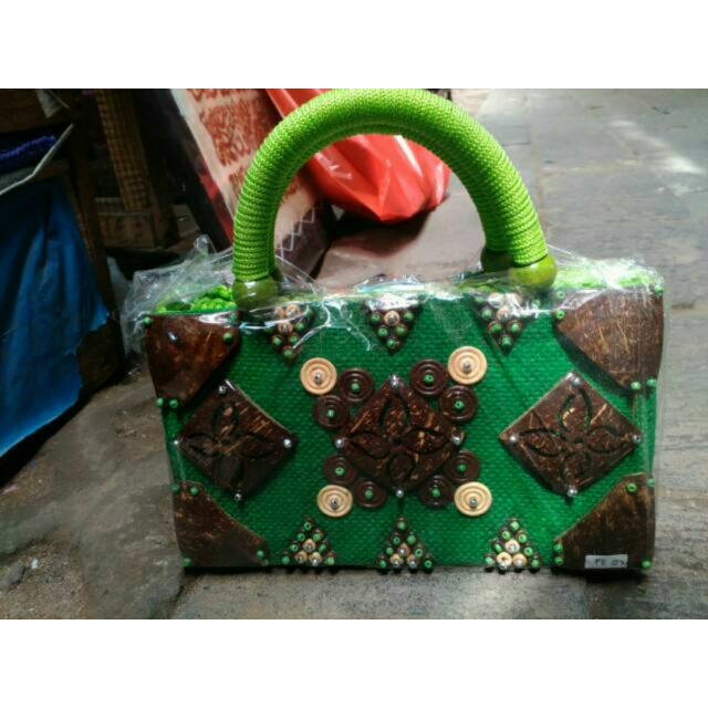 TAS SYAHRINI BATOK KELAPA - BAHAN BATOK ASLI - SOVENIR UNIK KHAS JOGJA