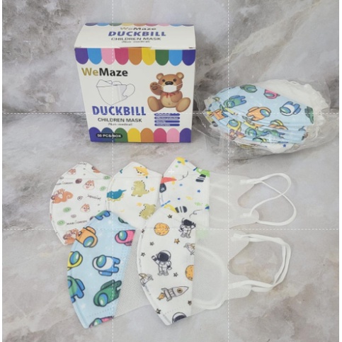 Masker Anak Duckbill 50pcs Motif Premium