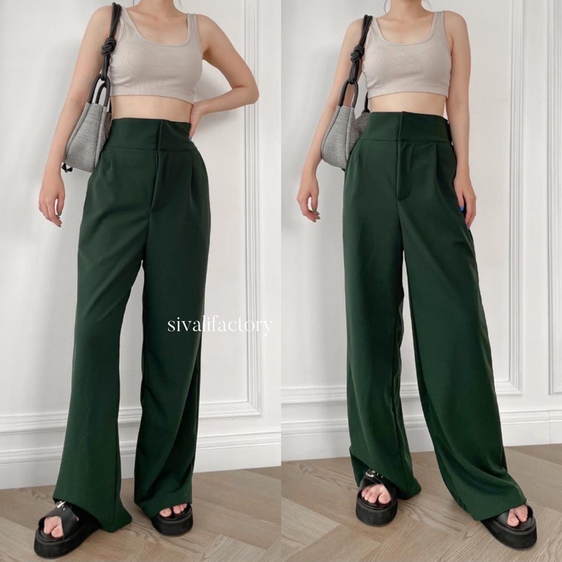 SIVALI Olivia Pants || Celana Kulot Highwaist - Cullote Pants - Celana Wanita