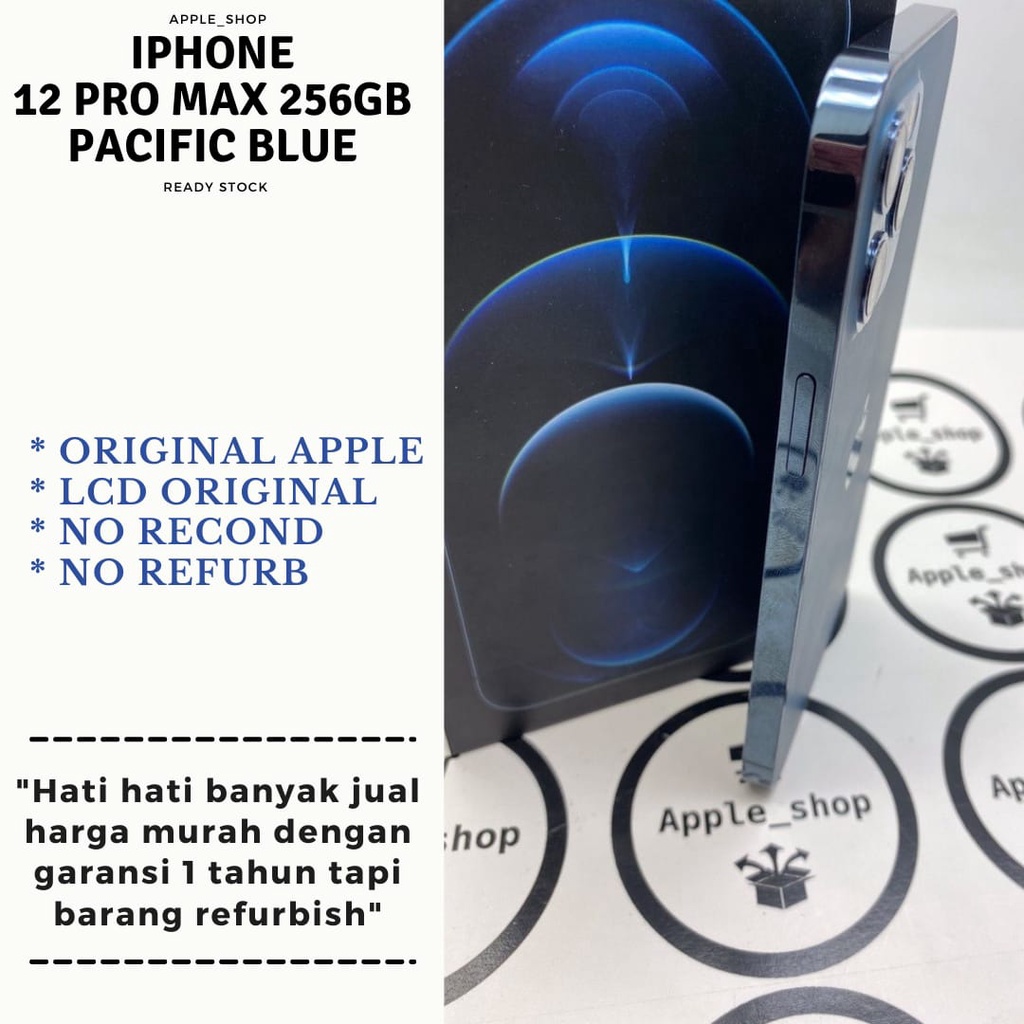 iphone 12 pro max 256gb pacific blue Lcd Original Mulus Original Bukan Refurbish / Rekondisi