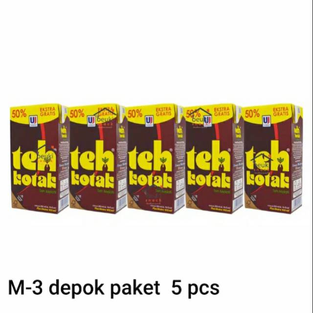 

Teh Kotak rasa melati ukuran 300 mili paket 5 PCS