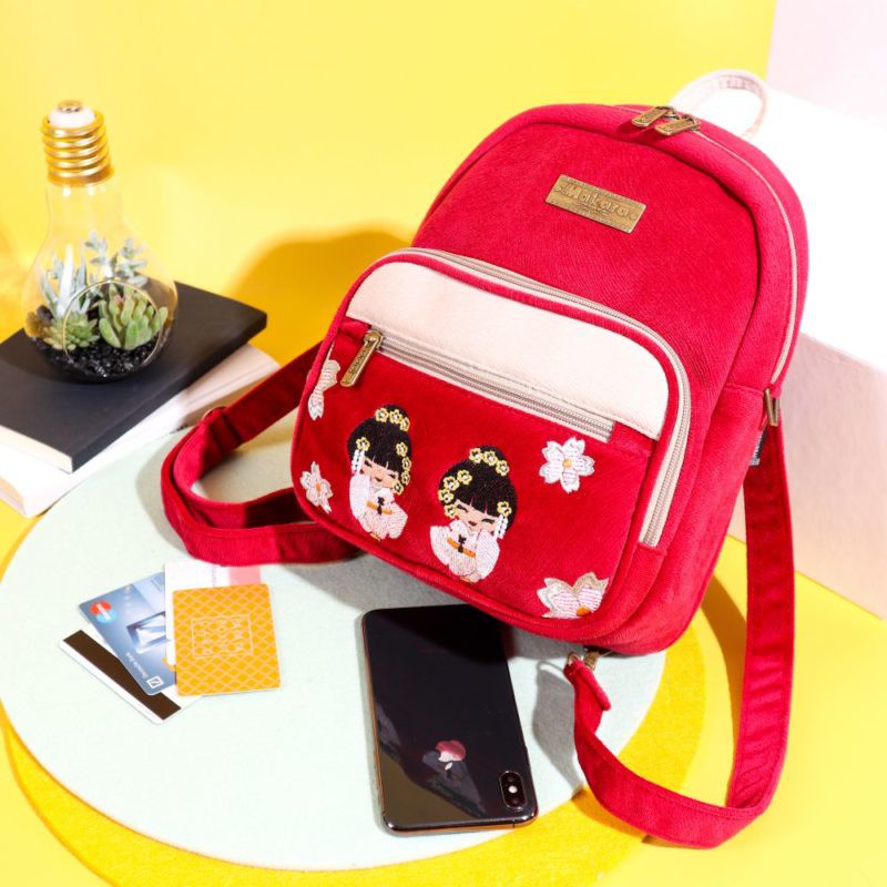 Tas Hangout Staylist Wanita Makara Mini Backpack Tas Ransel Handmade ORI