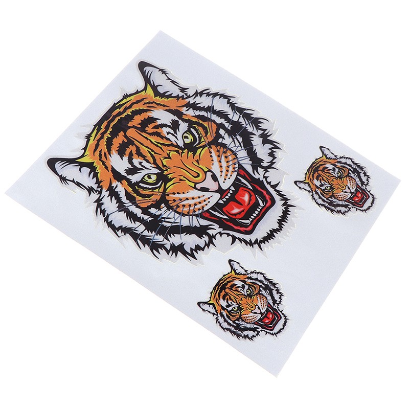 Hbid Glory 1 Lembar Stiker Vinyl Motif Kepala Harimau untuk Dekorasi Mobil / Motor