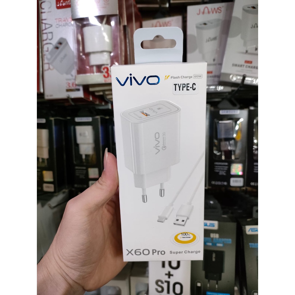 Charger VIVO X60 PRO TYPE-C Qualcomm Casan VIVO X60PRO TIPE C Fast Charging